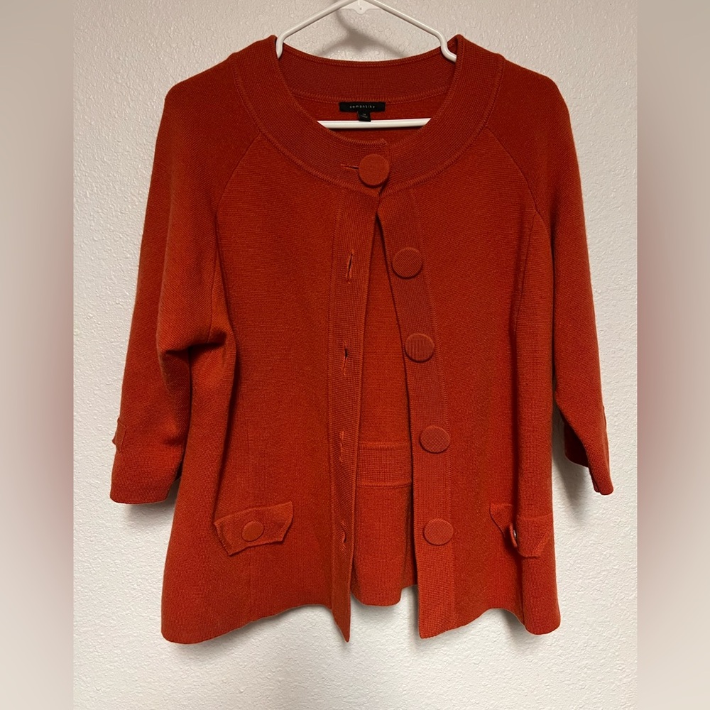 Semantiks burnt orange cardigan